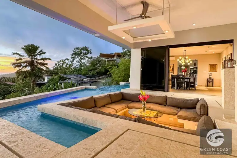 6-Bed Luxury Uvita Estate with Ocean Panorama & Sunken Pool Lounge | Green Coast Investments — view 47, Bahía Ballena, Osa, Costa Rica
